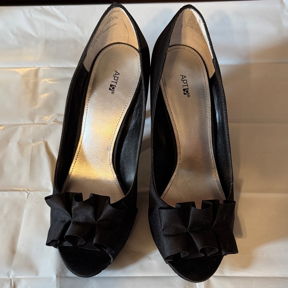 Black Women's Peep Toe Heels